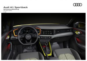 Audi A1, sistem iluminare interior