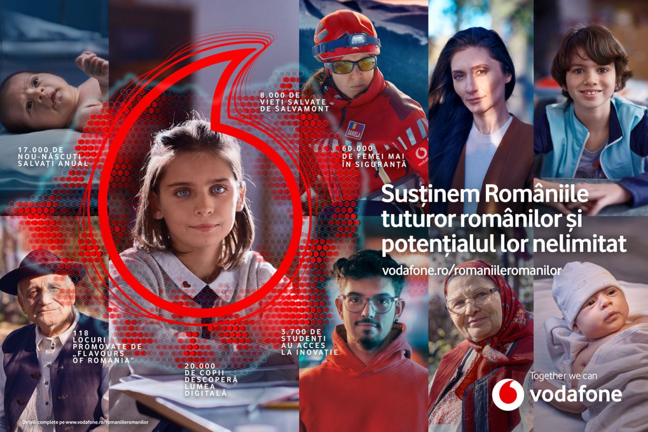 Vodafone și Fundația Vodafone susțin Româniile tuturor românilor și potențialul lor nelimitat.
