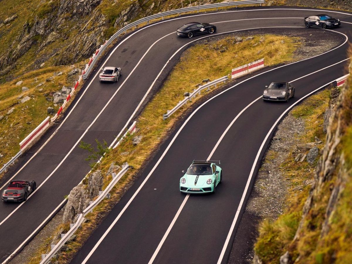 Porsche pe Transfăgărășan